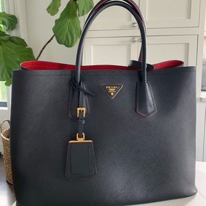 Prada Double Tote Saffiano Leather